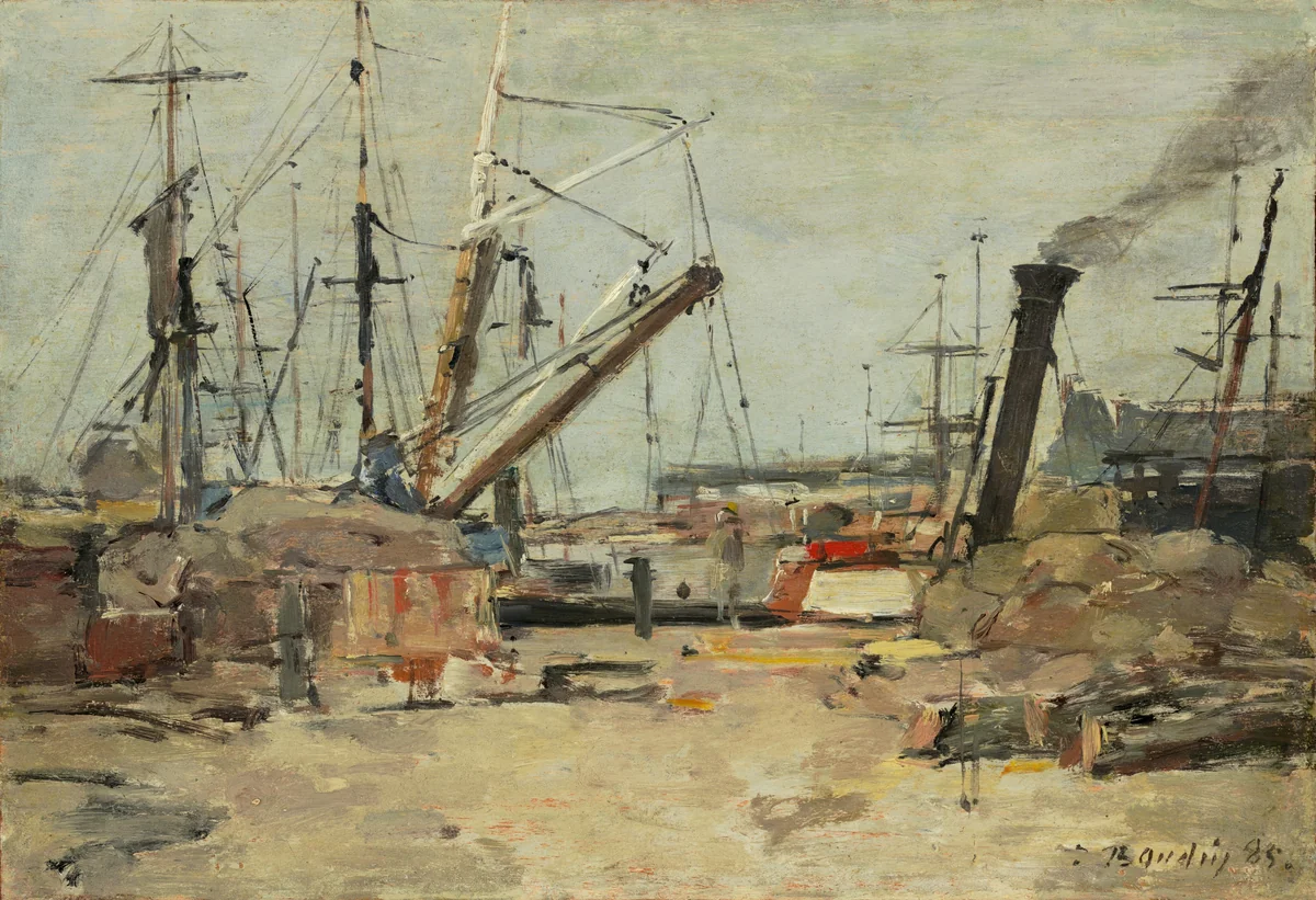 The Trawlers by Eugène Boudin, painting, 1885