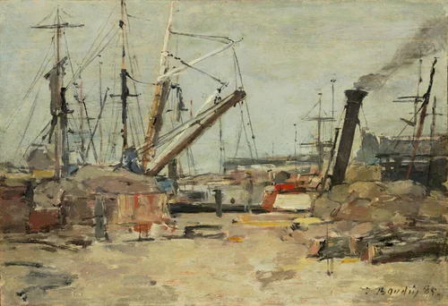 The Trawlers by Eugène Boudin, painting, 1885
