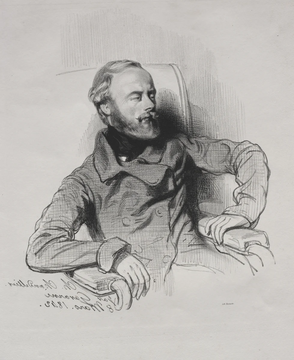 Ch. Chandellier by Paul Gavarni, print, 1842