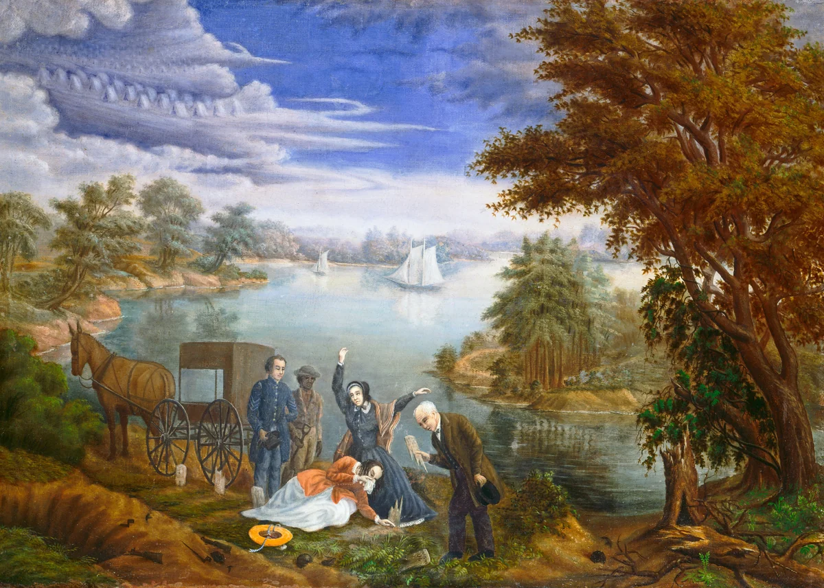The Exhumation by Linton Park, painting, 1890