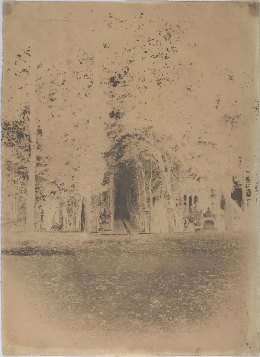 [Gardens of the Château de Saint-Cloud] by Louis-Rémy Robert, photograph, 1851-1855