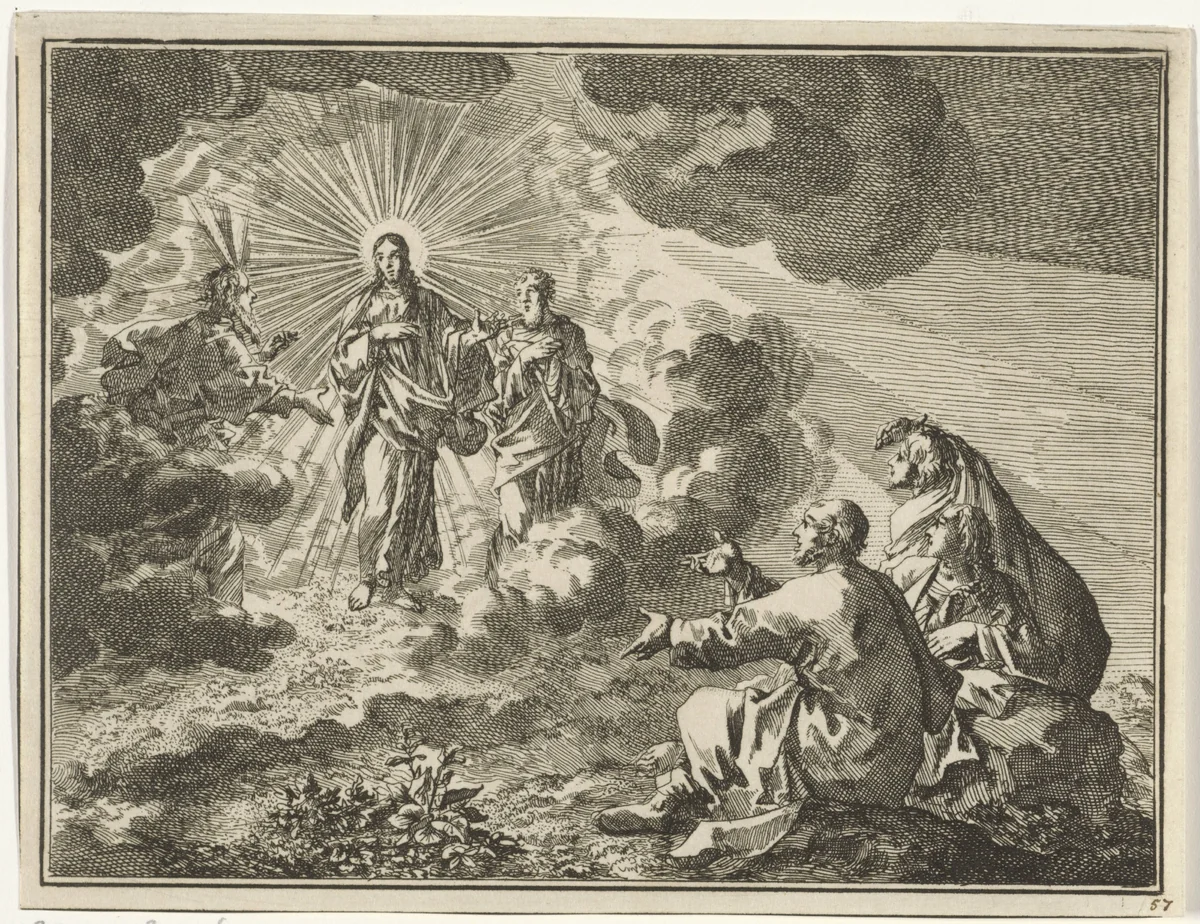 Verheerlijking van Christus by Jan Luyken, print, 1712