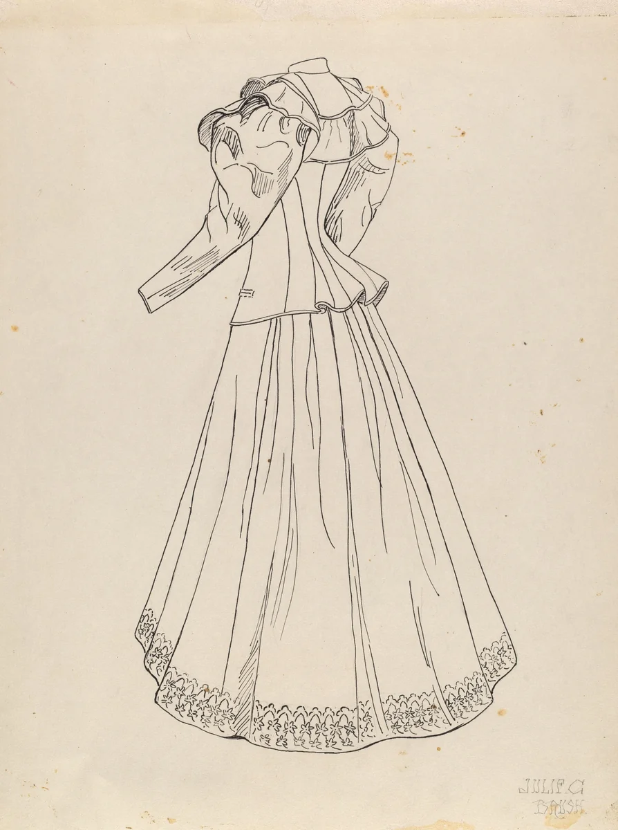 Dress by Julie C. Brush, index of american design, 1938
