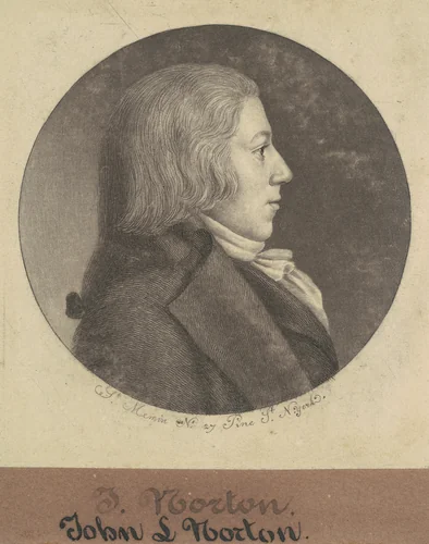 John Leake Norton by Charles B. J. Févret de Saint-Mémin, print, 1797