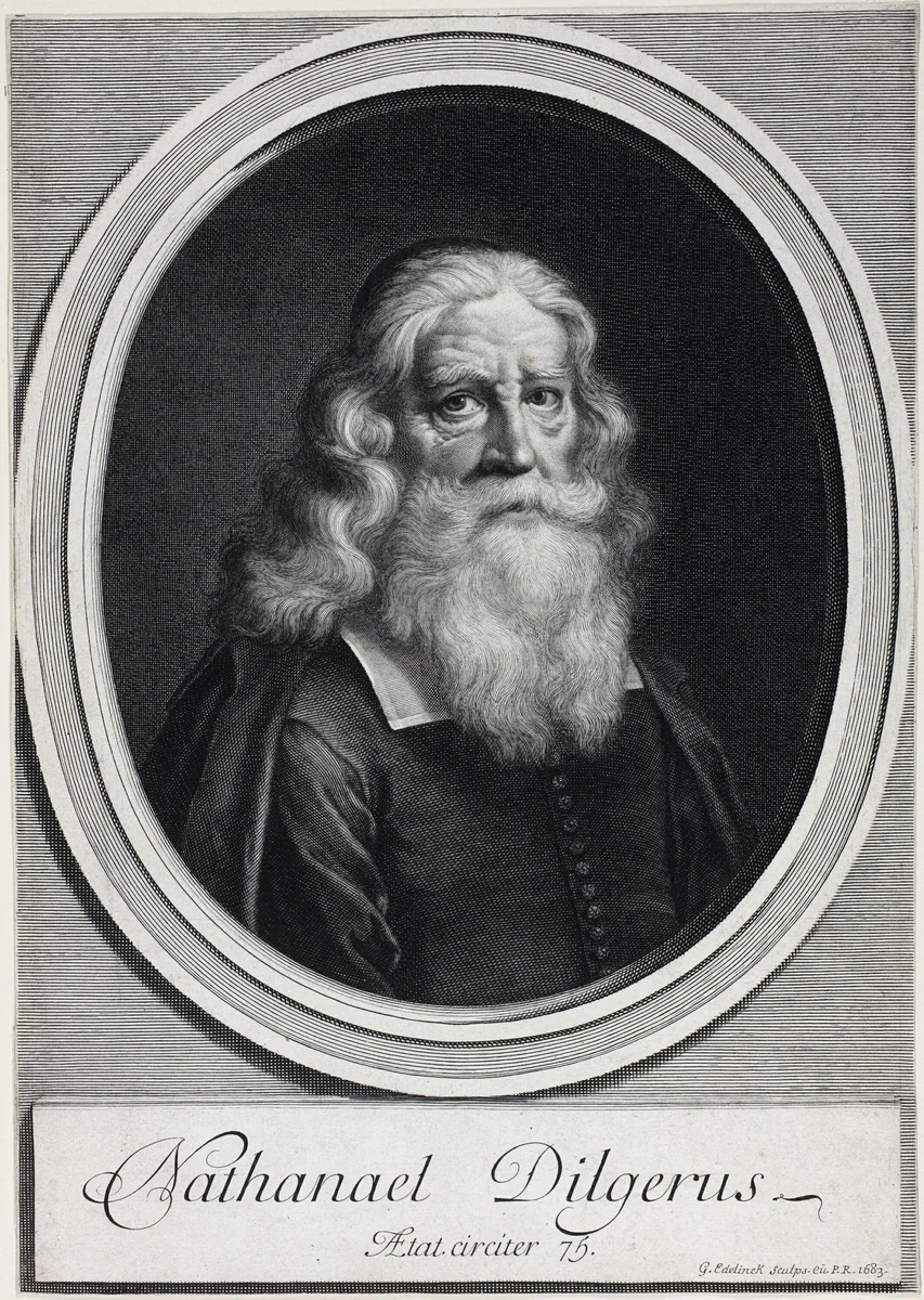 Nathanael Dilgerus by Gérard Edelinck, print, 1683