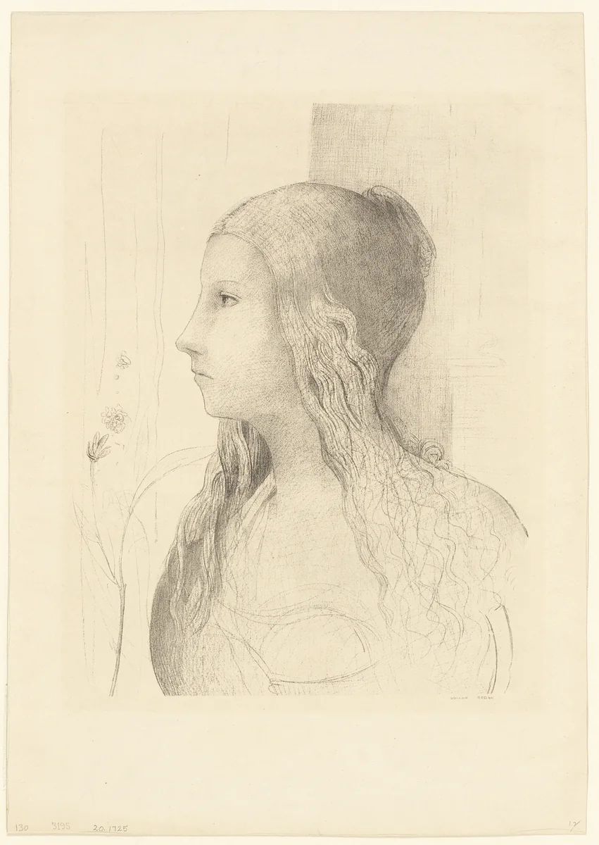 Brünnhilde by Odilon Redon, print, 1894