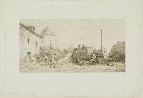 The Reaping Machine by Charles-François Daubigny, print, 1860