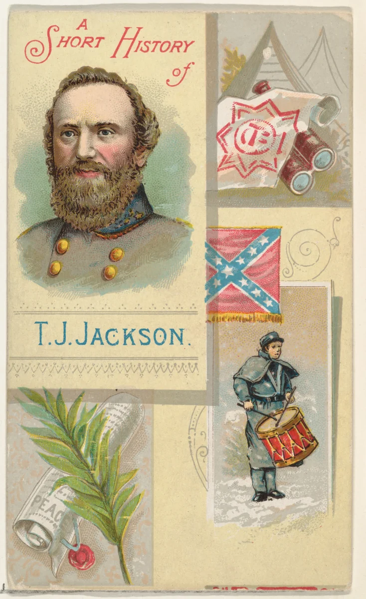 A Short History: General Thomas Jackson, from the Histories of Generals series (N114) issued by W. Duke, Sons & Co. to promote Honest Long Cut Smoking and Chewing Tobacco by W. Duke, Sons & Co., print, 1888