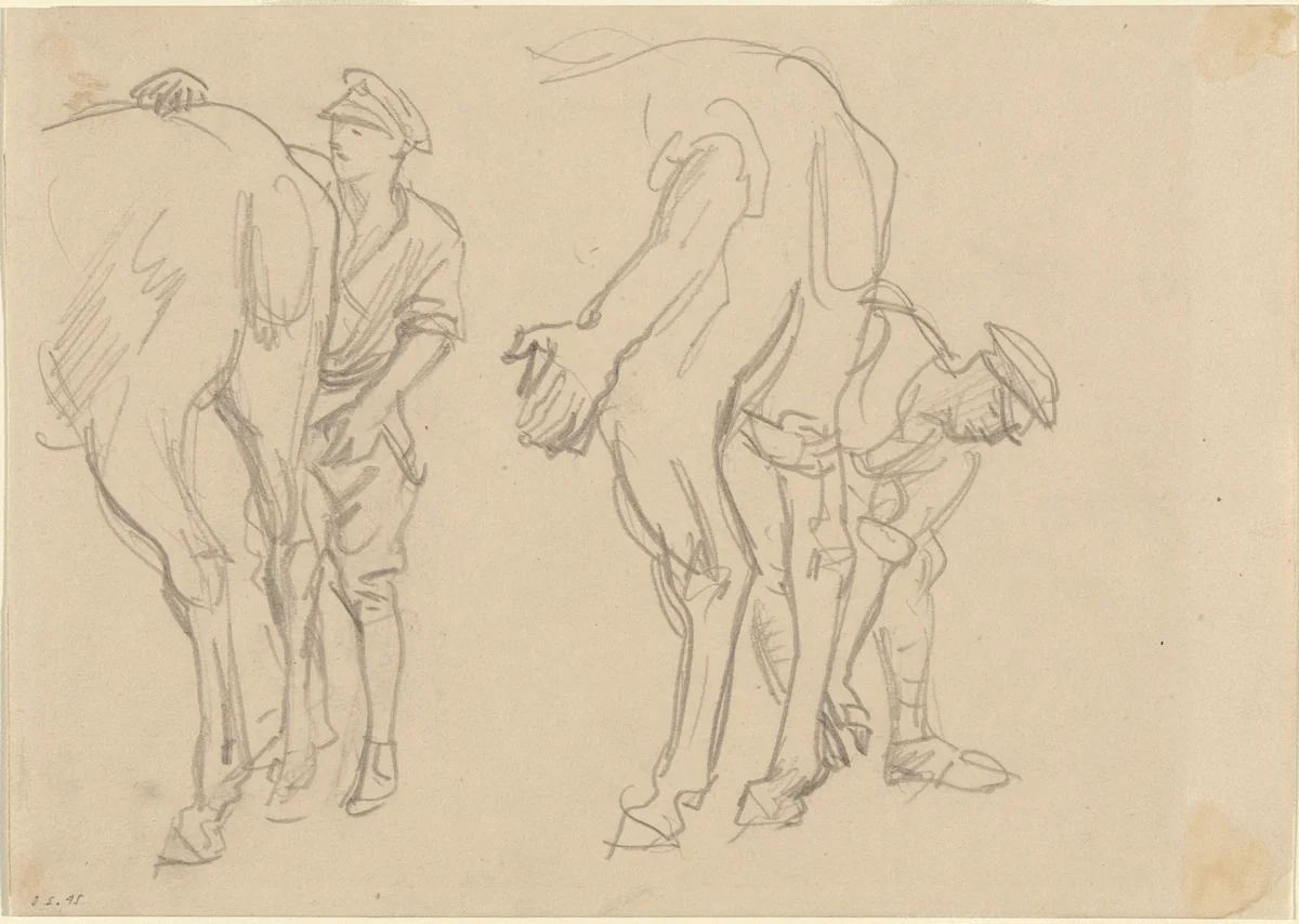 Studies for "Scots Grey" by John Singer Sargent, drawing, 1918