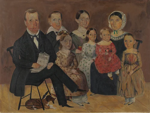 John J. Wagner Family Portrait by Archie Thompson, index of american design, 1940