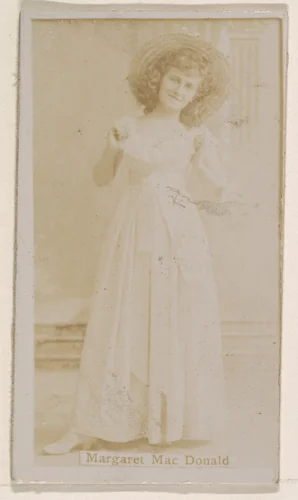 Margaret MacDonald, from the Actresses series (N245) issued by Kinney Brothers to promote Sweet Caporal Cigarettes by Kinney Brothers Tobacco Company, photograph, 1890