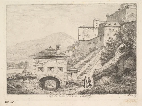 On the High Fortress in Salzburg ("Auf der hohen Feste [Festung] in Salzburg") by Johann Christoph Erhard, print, 1819