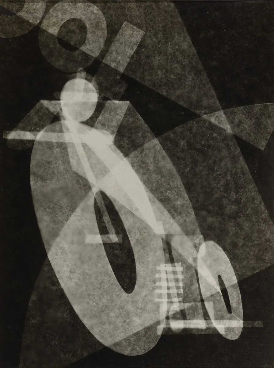 Motorcycle in the Race by Oskar Nerlinger, photograph, 1925