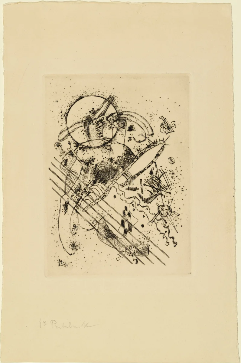 Etching with Five Diagonals (Radierung mit fünf Diagonalen) by Wassily Kandinsky, print, 1922