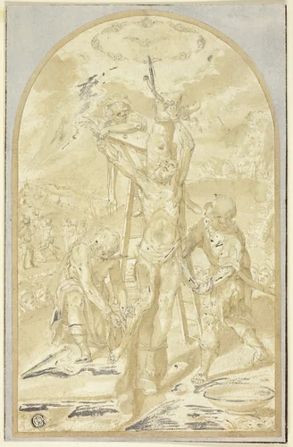 Martyrdom of Saint Bartholomew by Unknown Artist, drawing, 1600-1699
