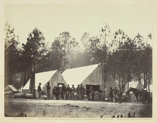Commissary Department, Head-Quarters Army of the Potomac by Timothy O'Sullivan, photograph, 1864