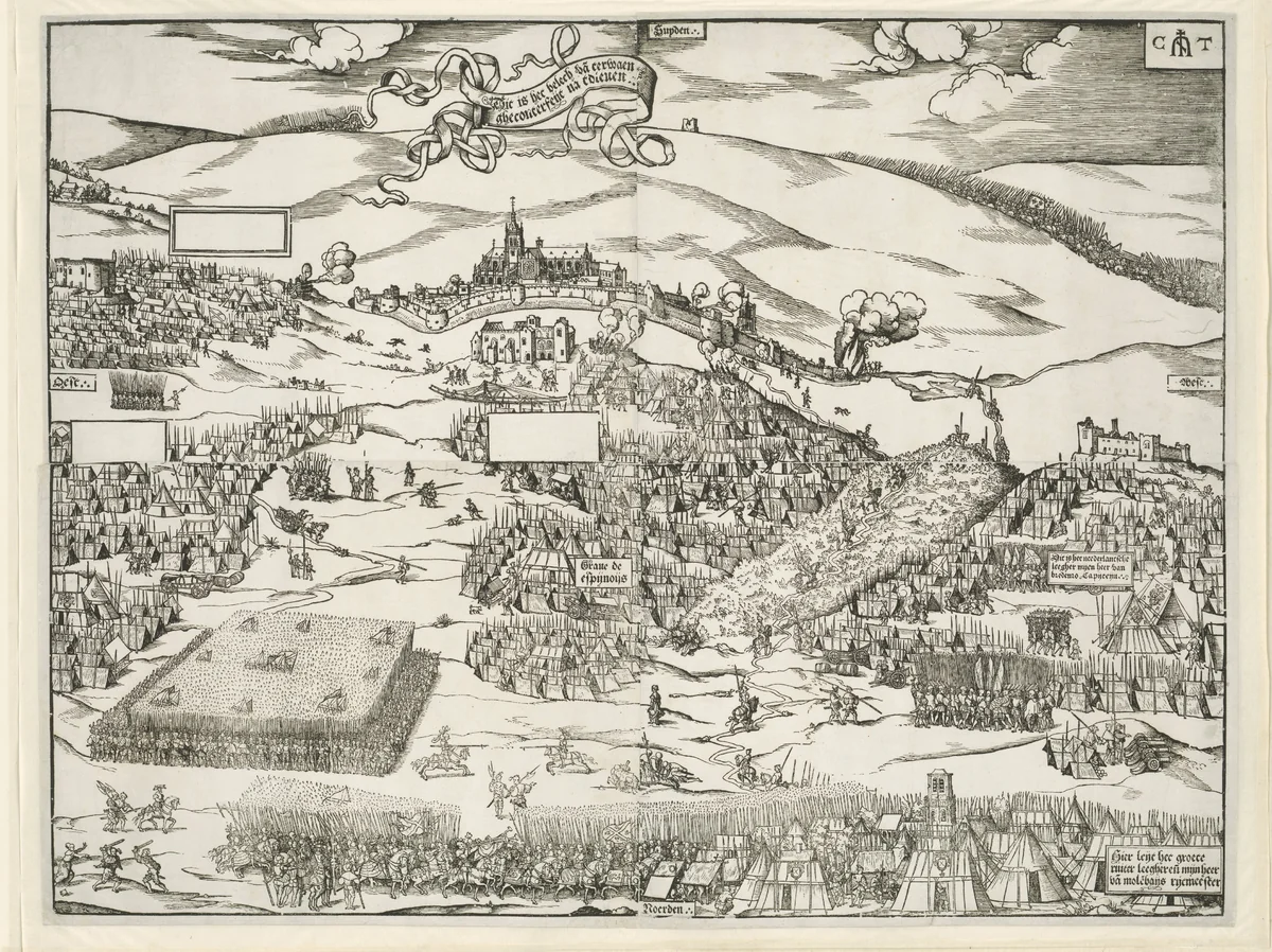 Beleg van Thérouanne (Terwaan), 1537 by Unknown, print, 1537