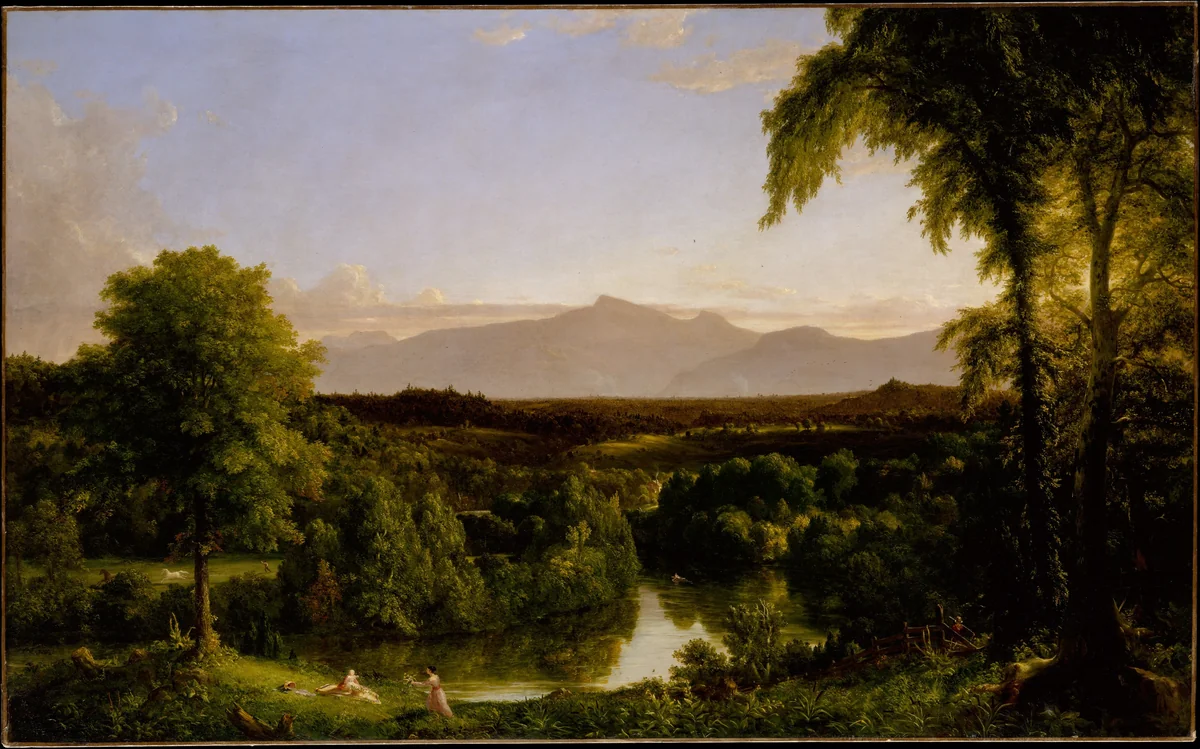View on the Catskill—Early Autumn by Thomas Cole, artwork, 1836-1837