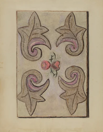 Hooked Rug by Lillian M. Mosseller, index of american design, 1935-1942