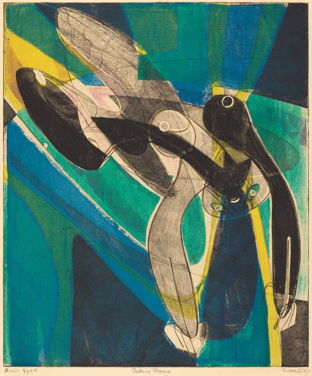 Falling Figure by Stanley William Hayter, print, 1947