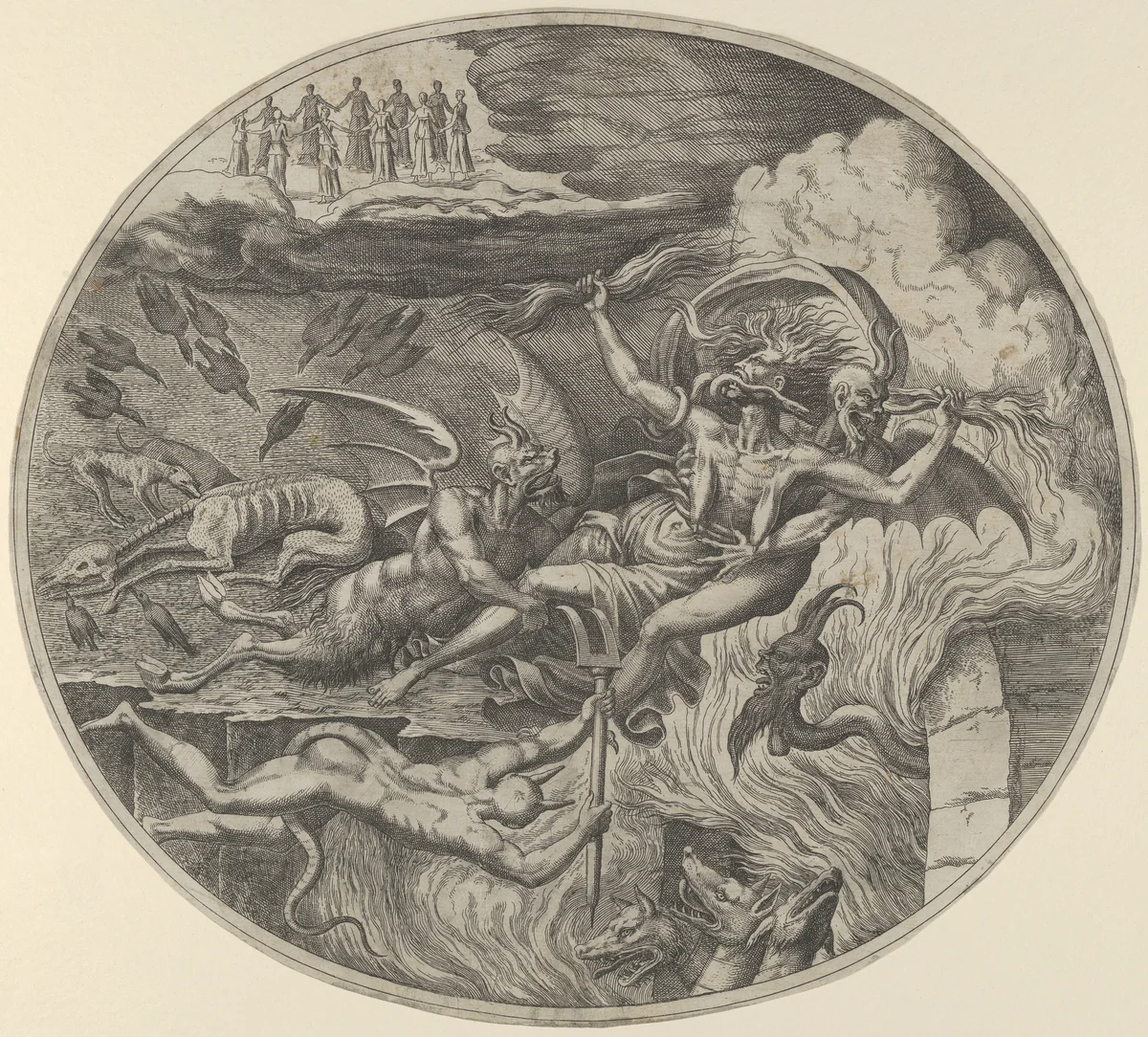 Envy, from "The Seven Deadly Sins" by Léon Davent, print, 1545-1560