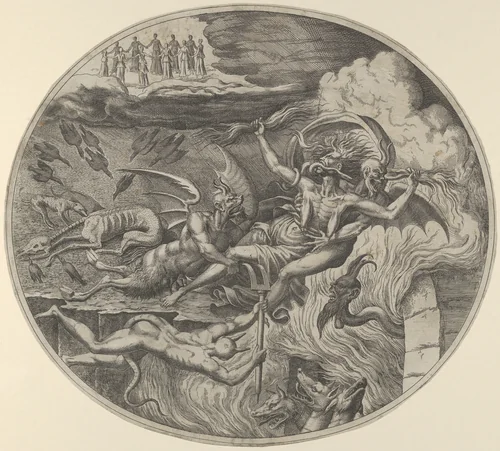 Envy, from "The Seven Deadly Sins" by Léon Davent, print, 1545-1560