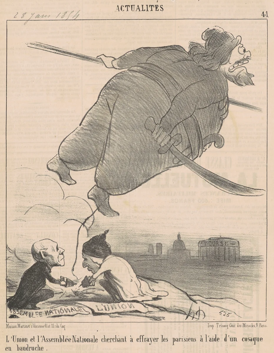 Les débats ... by Honoré Daumier, print, 1853