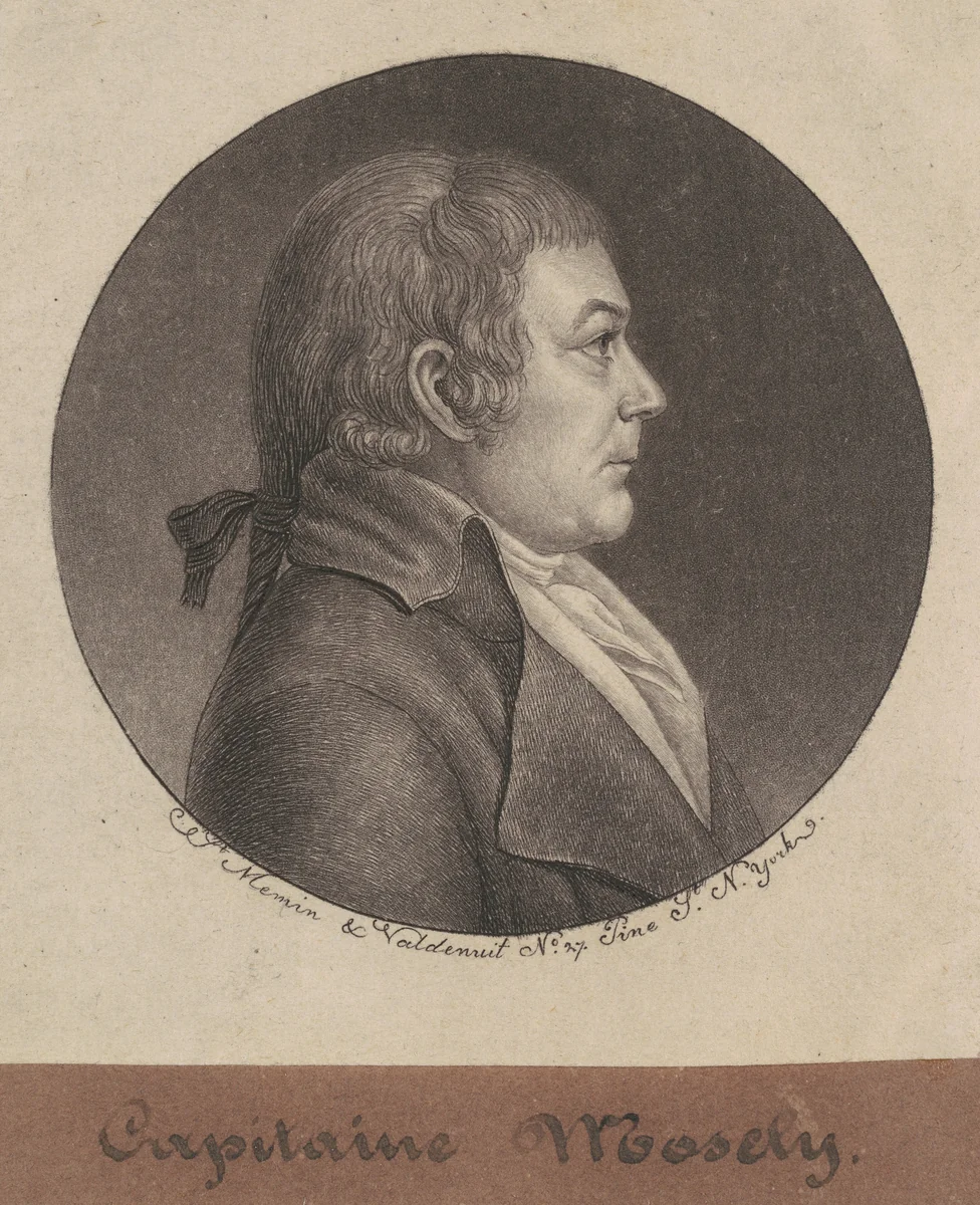 Joseph Mosely by Charles B. J. Févret de Saint-Mémin, print, 1796-1797