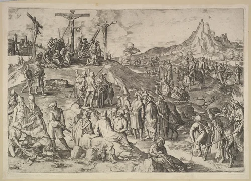 Calvary (Golgotha) by Lucas van Leyden, print, 1517