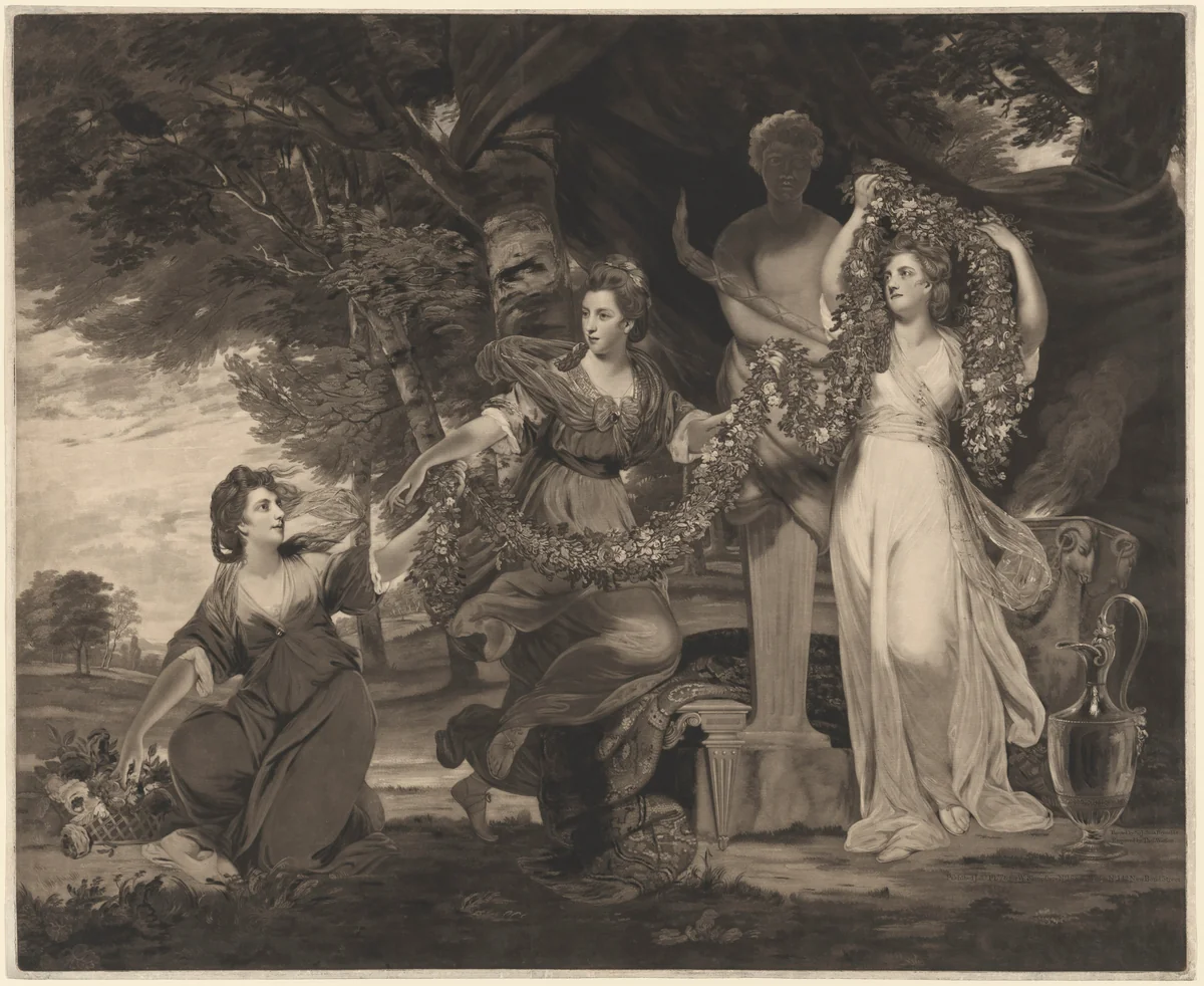 A Sacrifice to Hymen (Three Daughters of Sir William Montgomery) by Thomas Watson
Sir Joshua Reynolds, print, 1743-1781