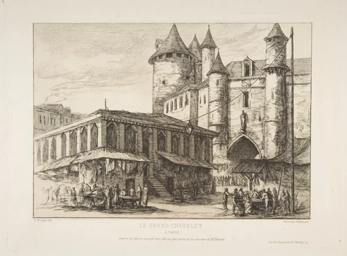 Le Grand Châtelet (Grand Châtelet, Paris circa 1780) by Charles Meryon, print, 1861