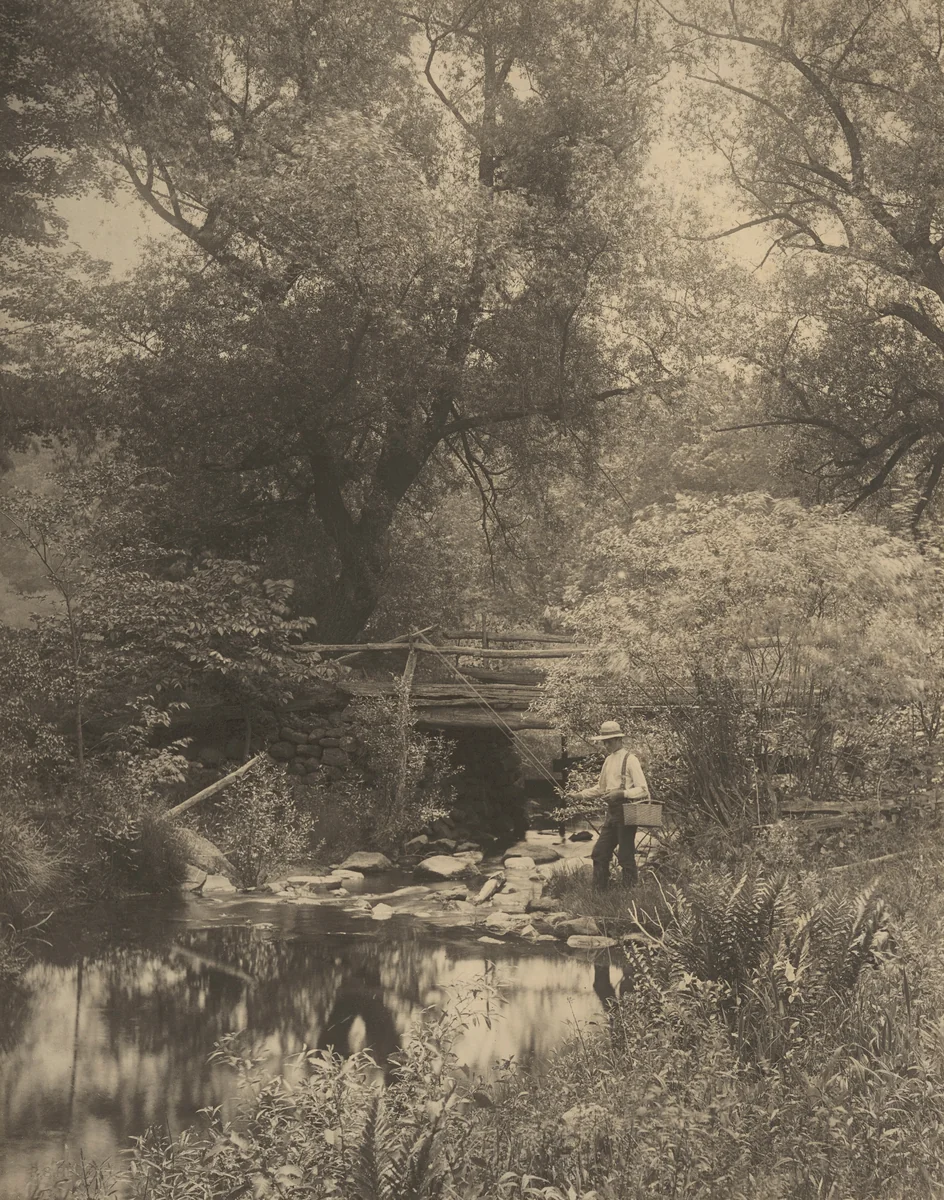 A Morning by the Brook, near Lake Waramaug, Connecticut by Robert S. Redfield, photograph, 1891