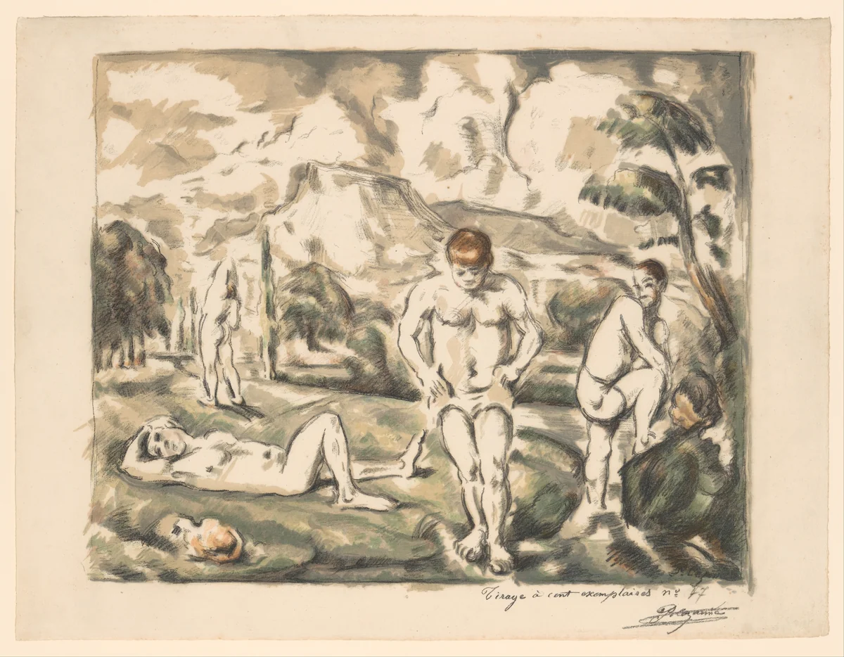 The Large Bathers (Les Baigneurs) by Paul Cézanne, print, 1893-1903