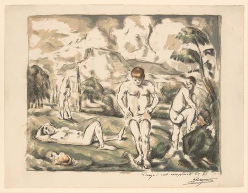 The Large Bathers (Les Baigneurs) by Paul Cézanne, print, 1893-1903