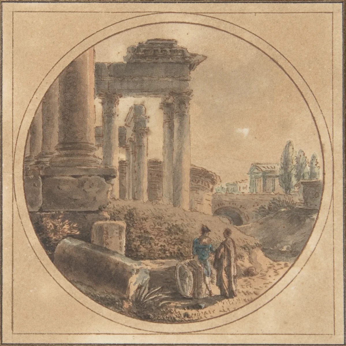 Fantasy View of the Roman Forum by Victor Jean Nicolle, drawing, 1770-1826