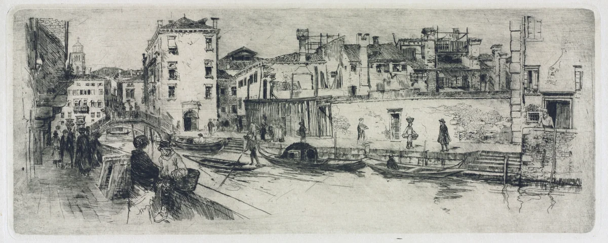San Trovasso Canal, Venice by Frank Duveneck, print, 1883