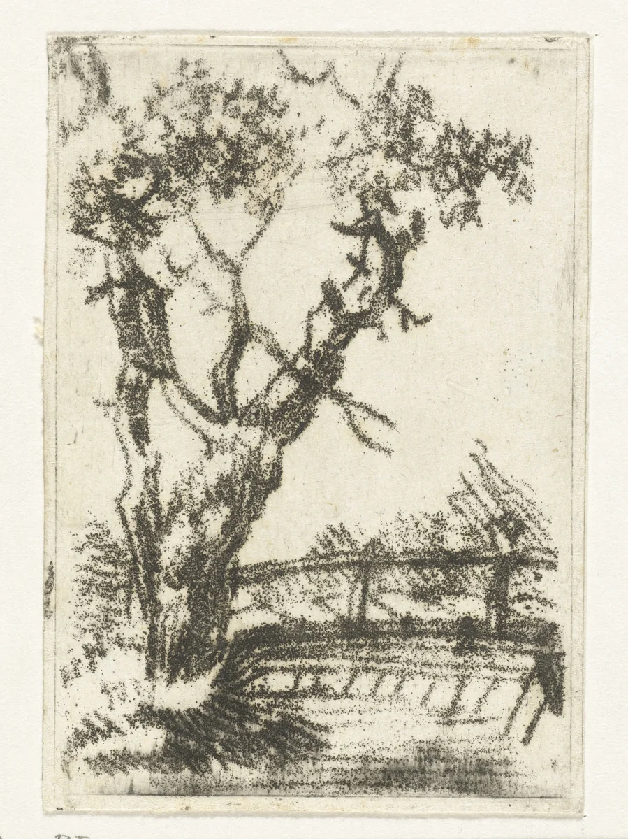 Boomstudie by Anthonie van den Bos, print, 1778-1838