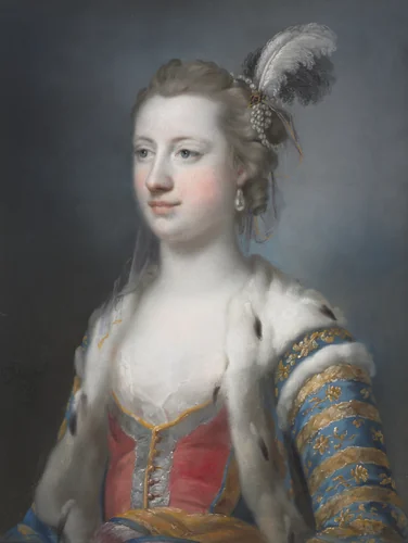 The Right Honorable Lady Mary Radcliffe (1732-98), Wife of Francis Eyre, Esq. by Francis Cotes, drawing, 1755