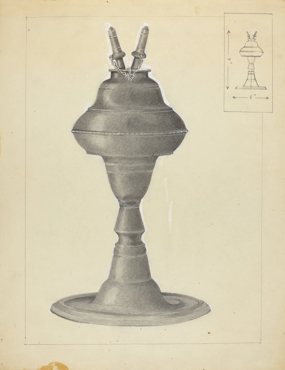 Lamp by Arthur Zaidenberg, index of american design, 1937