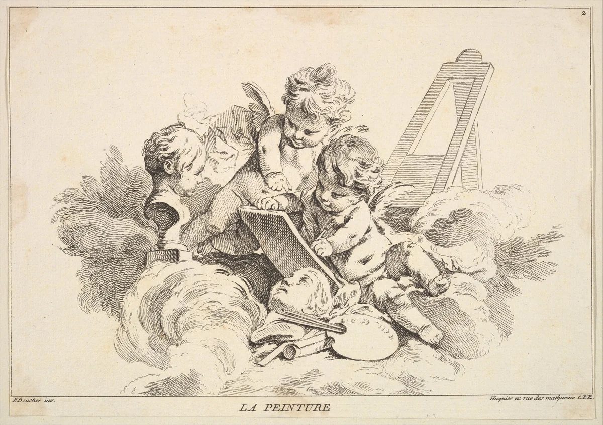 Painting by Louis Félix de La Rue, print, 1731-1765