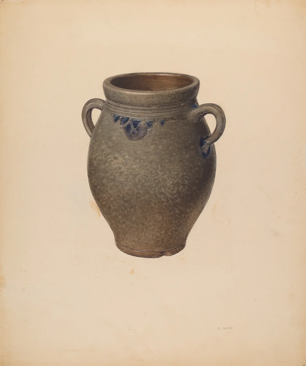 Crock by Elsie Wein, index of american design, 1939