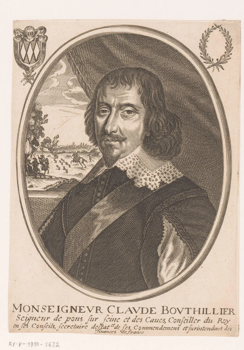 Portret van Claude Bouthillier by anonymous, print, 1610-1668