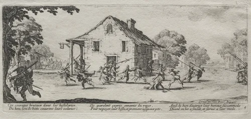 The Large Miseries of War: Marauding by Jacques Callot, print, 1633