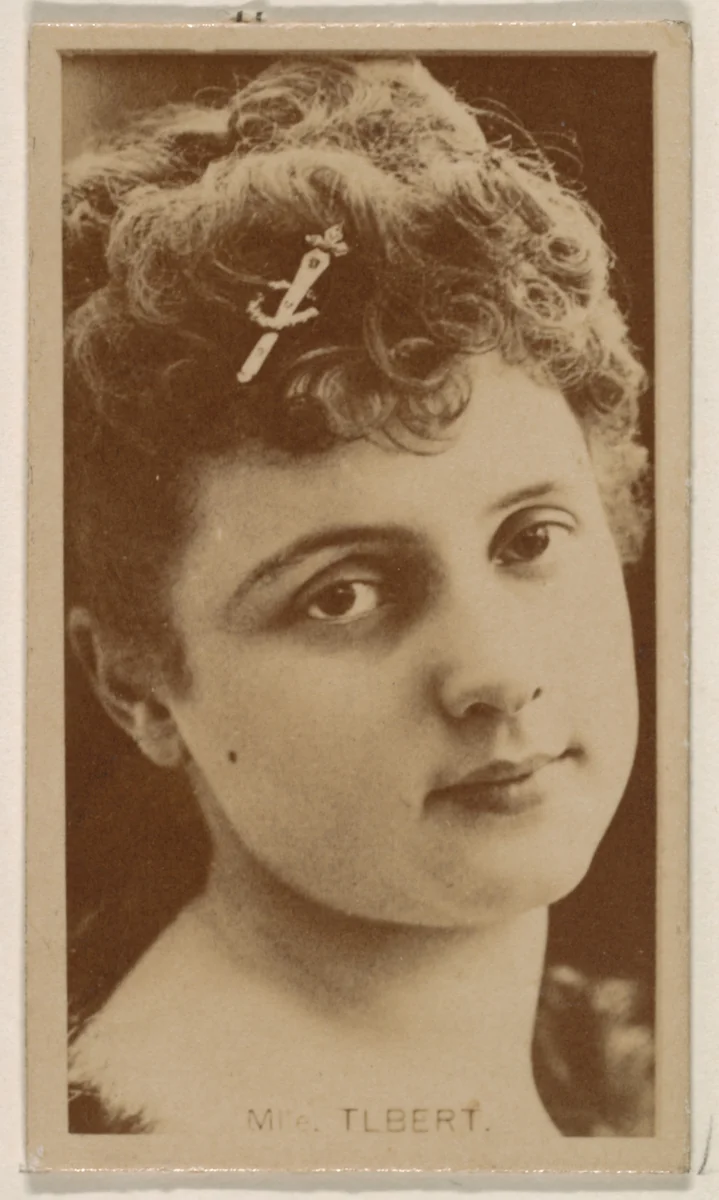 Mlle. Tlbert, from the Actresses series (N245) issued by Kinney Brothers to promote Sweet Caporal Cigarettes by Kinney Brothers Tobacco Company, photograph, 1890