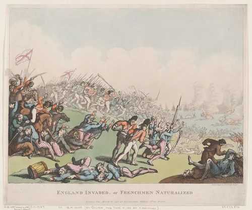 England Invaded, or Frenchmen Naturalized by Thomas Rowlandson, print, 1798
