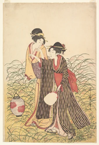 Elopers in Musashino by Kitagawa Utamaro (喜多川歌麿), print, 1800-1833