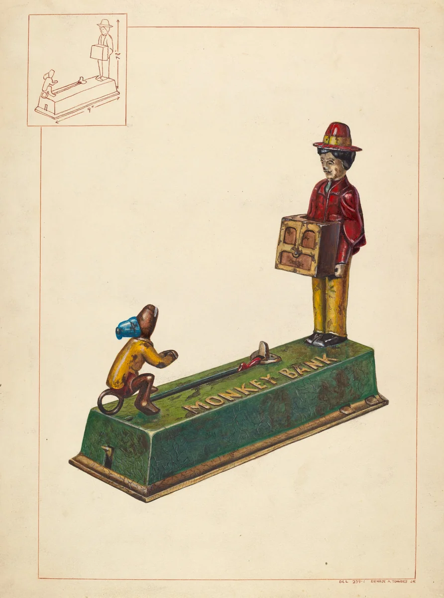 Monkey Bank by Ernest A. Towers, Jr., index of american design, 1935-1942