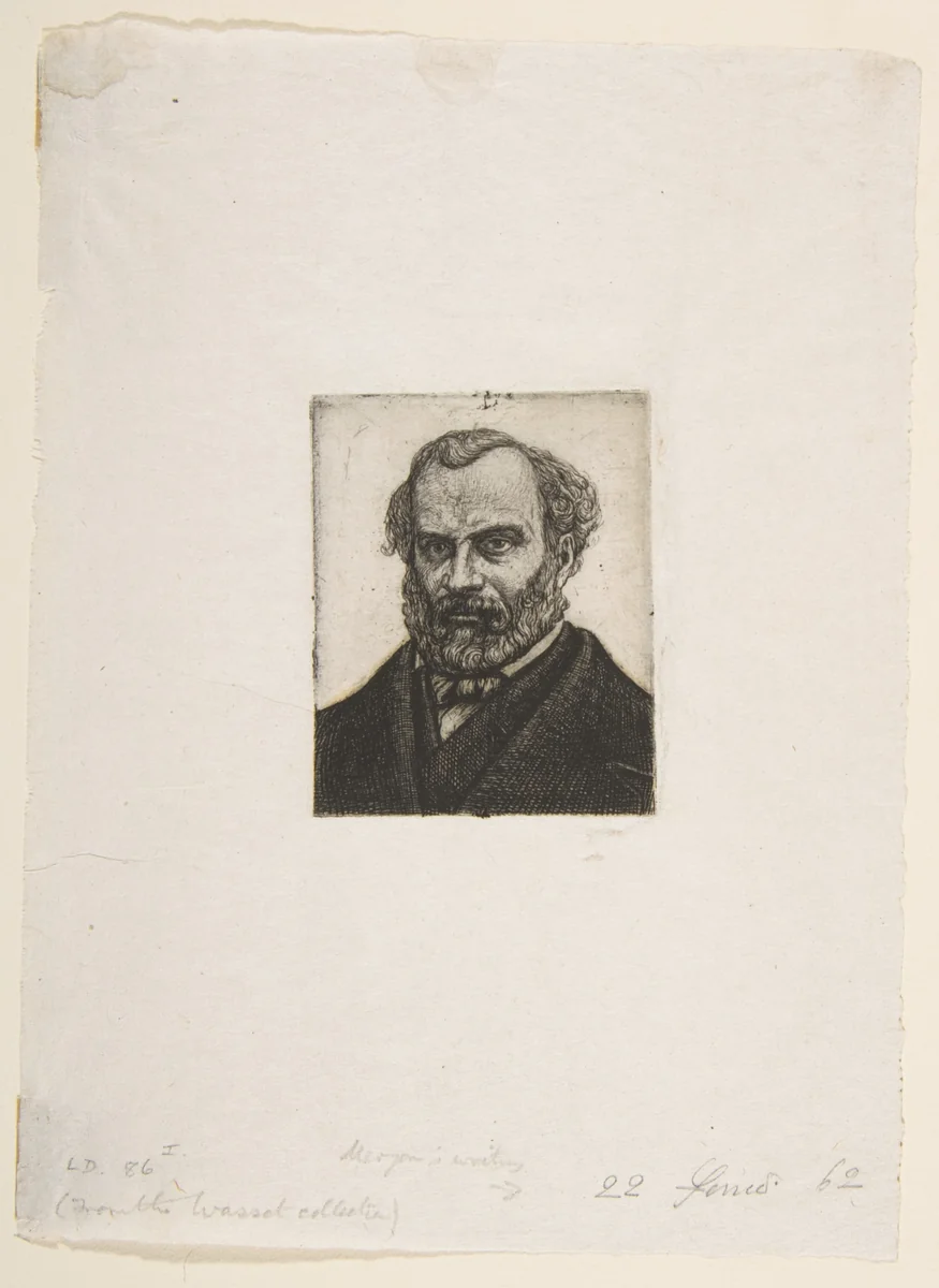 Armand Guéraud of Nantes, printer and man of letters by Charles Meryon, print, 1861