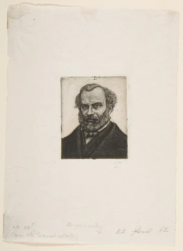 Armand Guéraud of Nantes, printer and man of letters by Charles Meryon, print, 1861