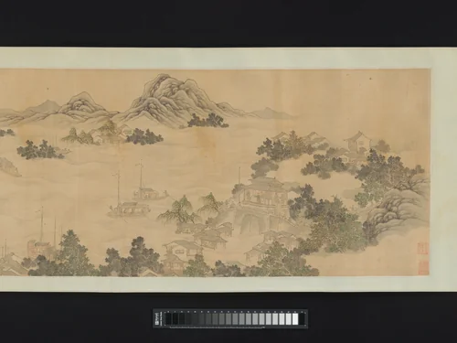 Reminiscence of Jinling by Wang Gai (王槩), painting, 1686